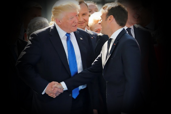 Trump Macron Handshake