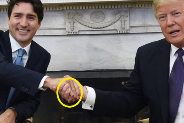 Trump Trudeau handshake