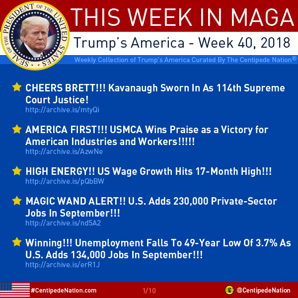 This Week In MAGA – Trump’s America – Week 40 2018