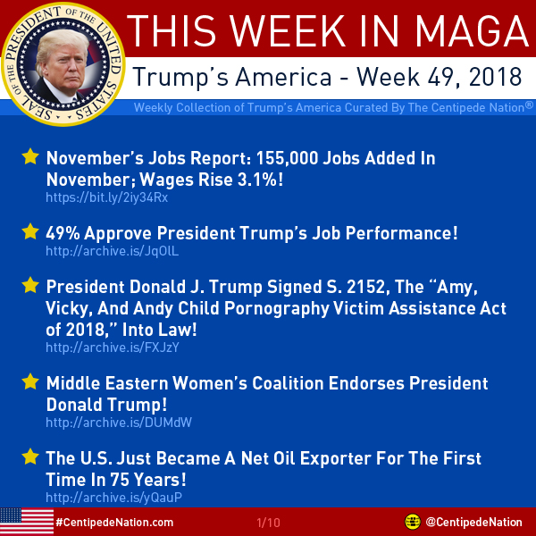 This Week In MAGA – Trump’s America – Week 49 2018