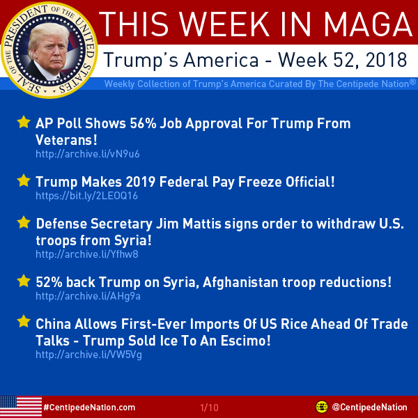 This Week In MAGA – Trump’s America – Week 52 2018