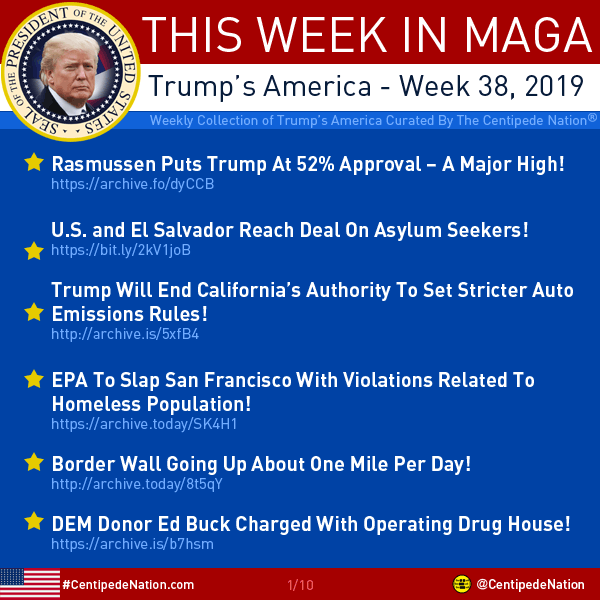 This Week In MAGA – Trump’s America – Week 38 2019