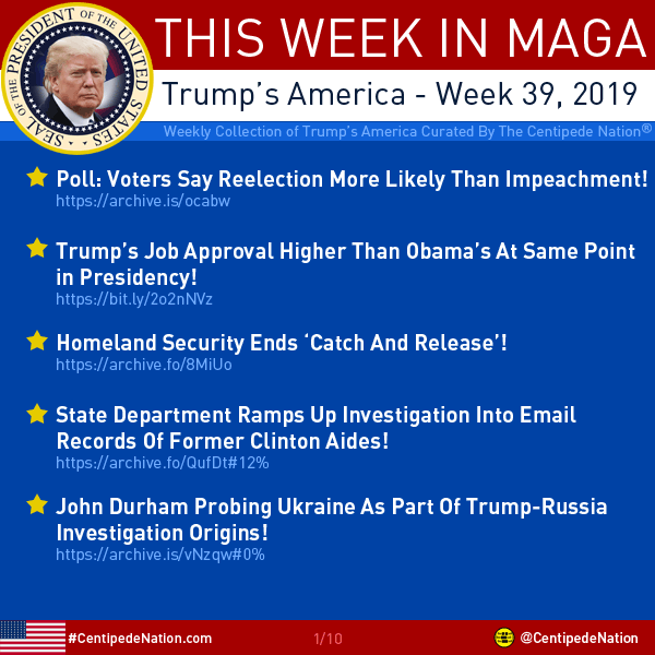 This Week In MAGA – Trump’s America – Week 39 2019